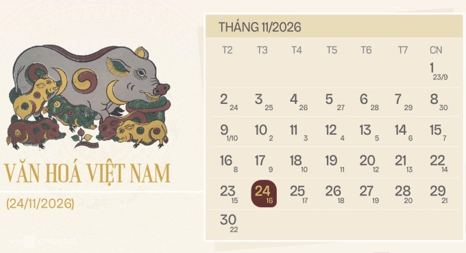 Lịch nghỉ lễ Quốc kh&aacute;nh 2 / 9 v&agrave; ng&agrave;y văn h&oacute;a Việt Nam 24 / 11 năm 2026 - Ảnh 2.