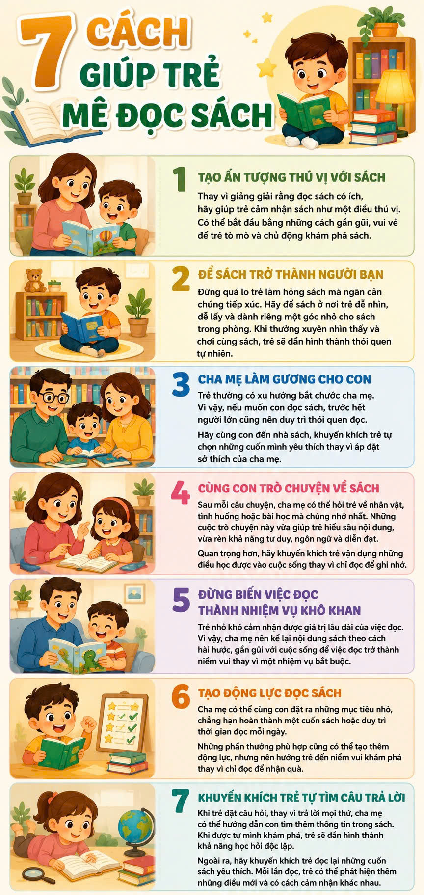 7 c&aacute;ch khiến trẻ tự nguyện đọc s&aacute;ch m&agrave; kh&ocirc;ng cần &eacute;p buộc - Ảnh 1.