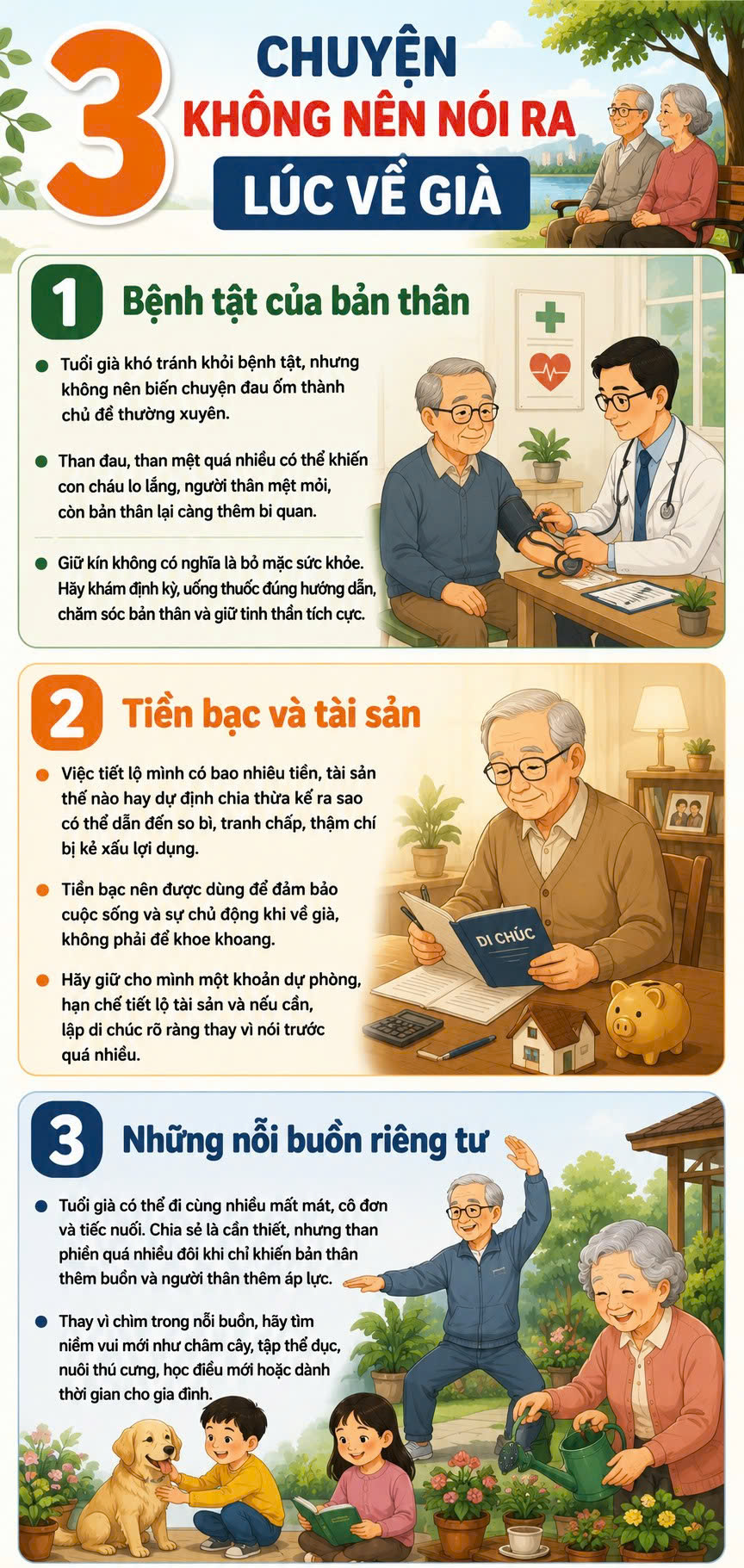 Càng về già càng phải kín miệng: 3 chuyện tuyệt đối không nên tiết lộ - Ảnh 1.