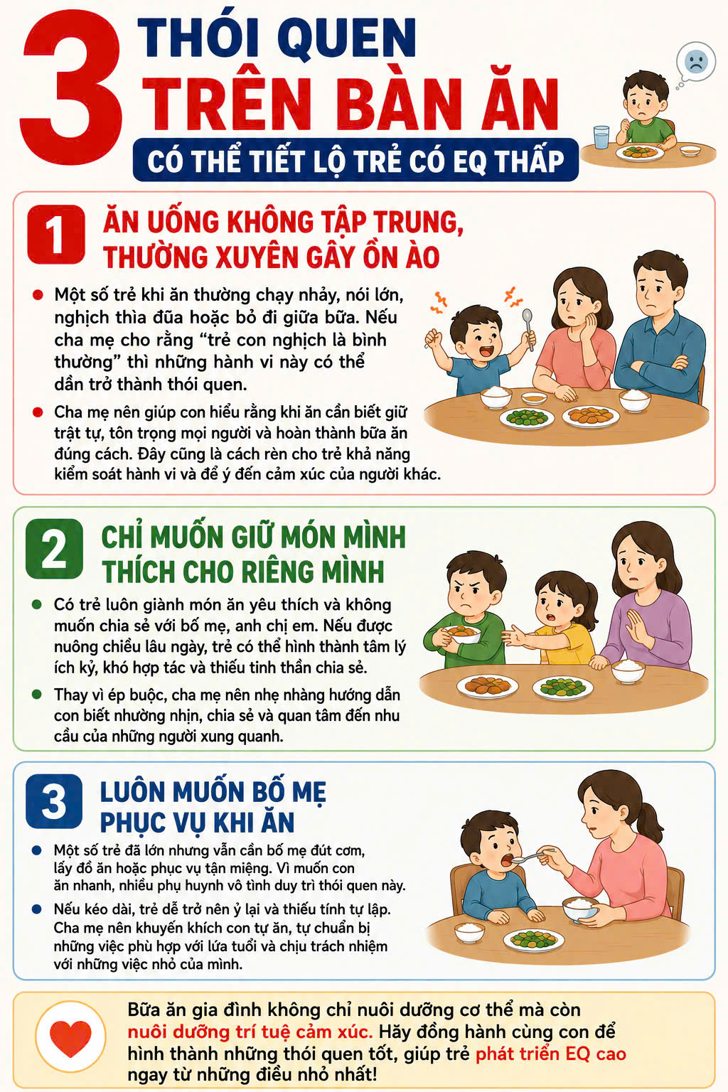 3 thói quen trên bàn ăn có thể tiết lộ trẻ có EQ thấp - Ảnh 1.