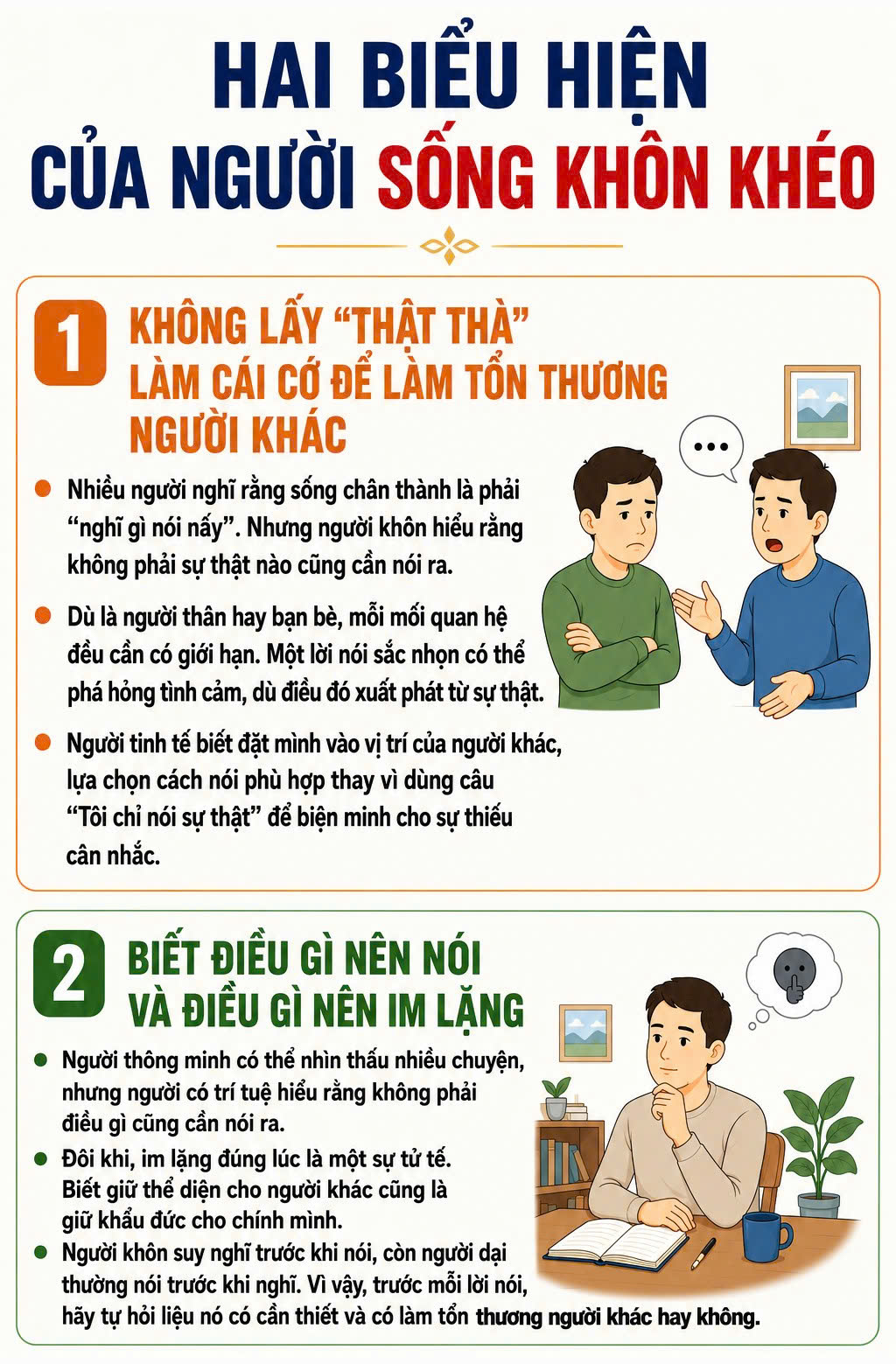 Người kh&ocirc;n kh&ocirc;ng phải người n&oacute;i hay, m&agrave; l&agrave; người biết l&agrave;m 2 điều - Ảnh 1.