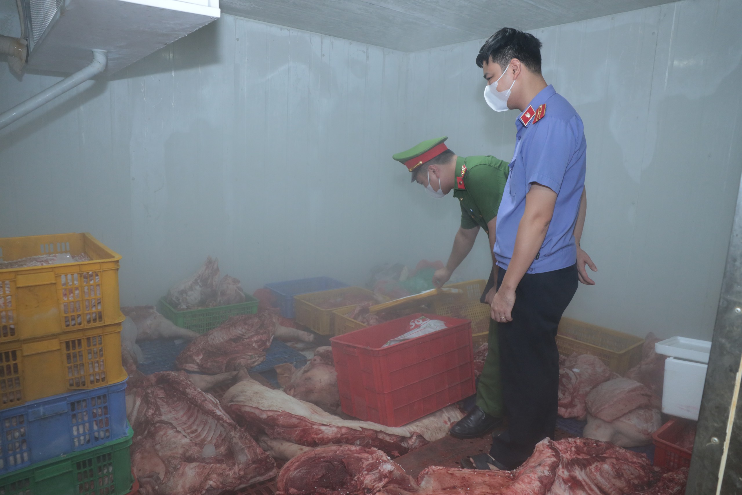 Vạch trần thủ đoạn che giấu gần 1 tấn thịt lợn nghi nhiễm dịch tả châu Phi - Ảnh 1.