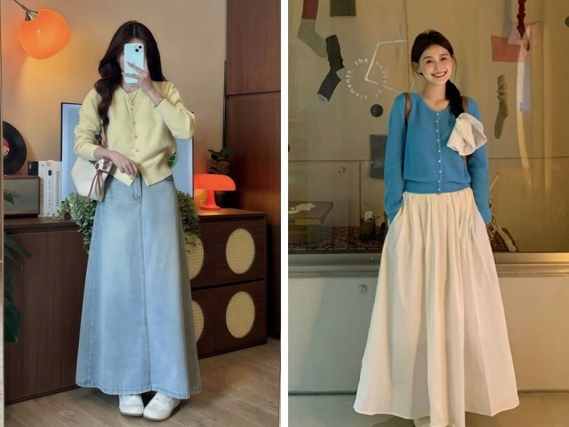 Diện cardigan như Hương Li&ecirc;n để trở th&agrave;nh sao m&ugrave;a thu H&agrave; Nội 2026 - Ảnh 5.