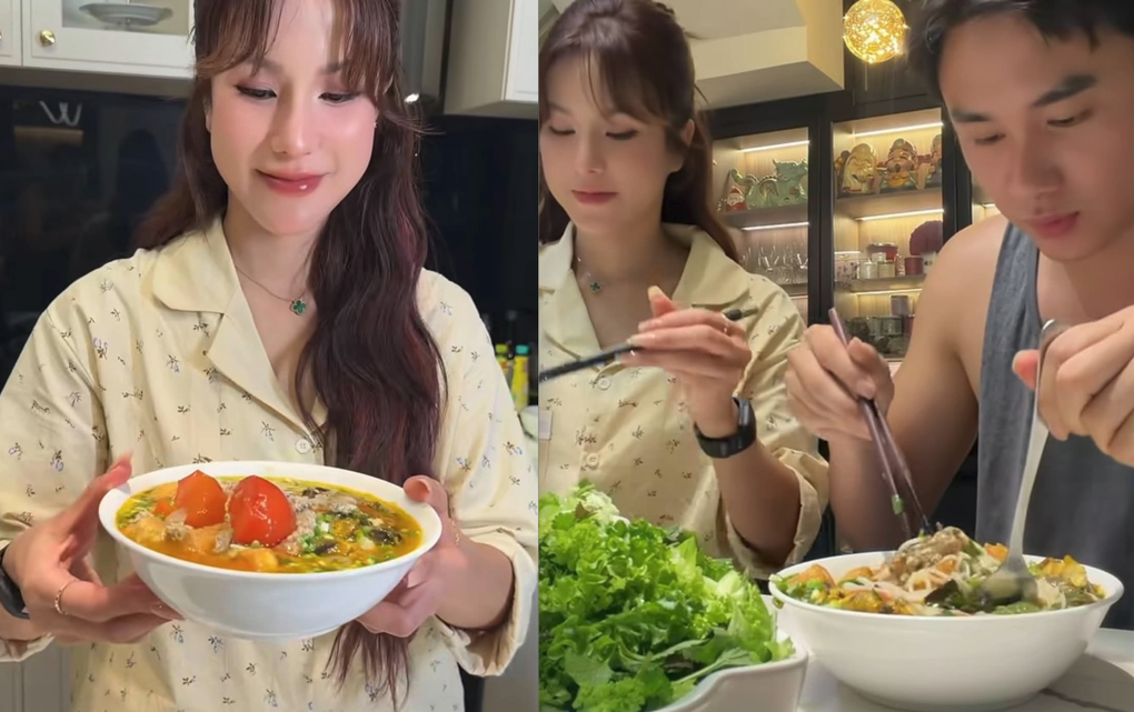 Học Diệp L&acirc;m Anh c&aacute;ch nấu b&uacute;n ốc chuẩn vị H&agrave; Nội thơm ngon tại nh&agrave; - Ảnh 2.