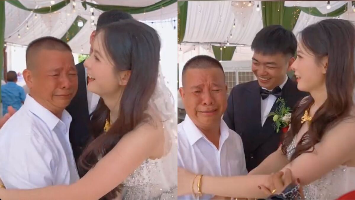 Cụ b&agrave; che mặt kh&oacute;c như mưa khi ch&aacute;u g&aacute;i lấy chồng, d&acirc;n mạng muốn kh&oacute;c theo - Ảnh 2.