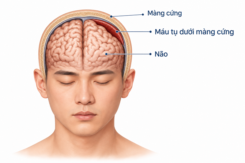 Đau đầu kéo dài 7 ngày, nam bệnh nhân 32 tuổi phát hiện tụ máu dưới màng cứng dày 19 mm - Ảnh 1.