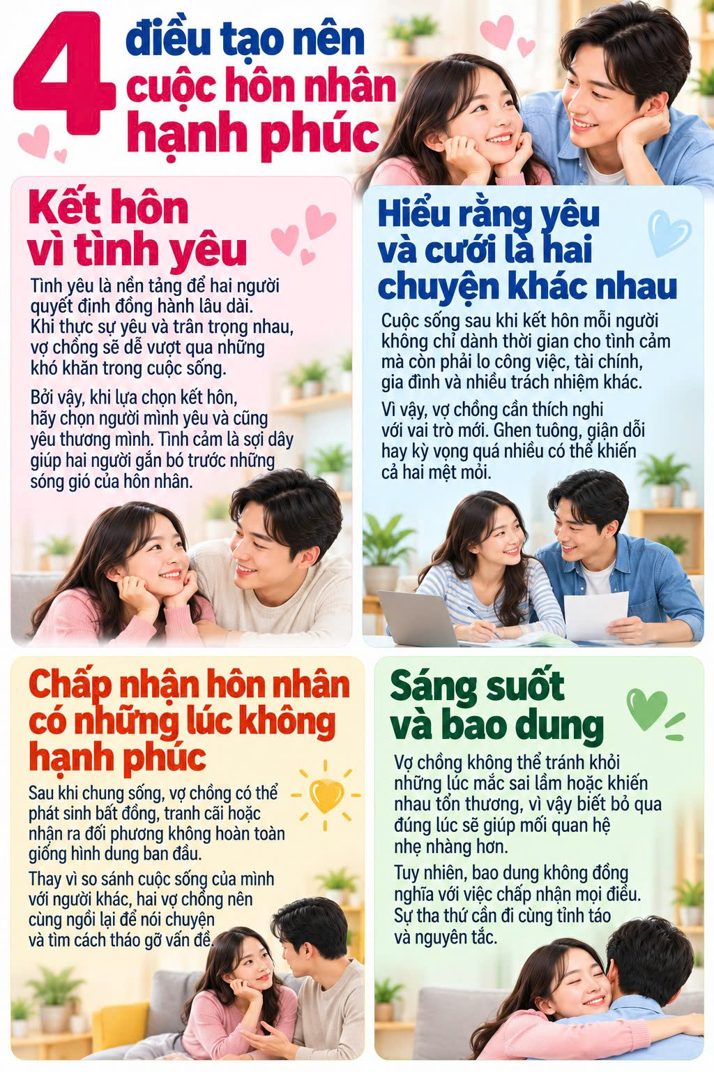 4 điều vợ chồng hiểu c&agrave;ng sớm, h&ocirc;n nh&acirc;n c&agrave;ng dễ hạnh ph&uacute;c - Ảnh 1.