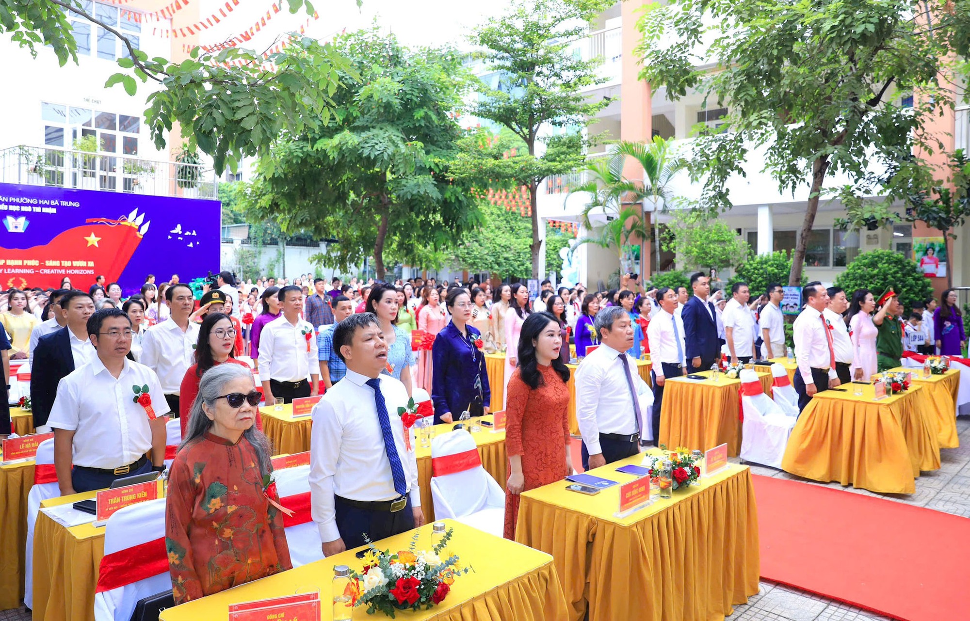 Chủ tịch UBND TP H&agrave; Nội dự khai giảng năm học mới Trường TH Ng&ocirc; Th&igrave; Nhậm 2026 - Ảnh 1.