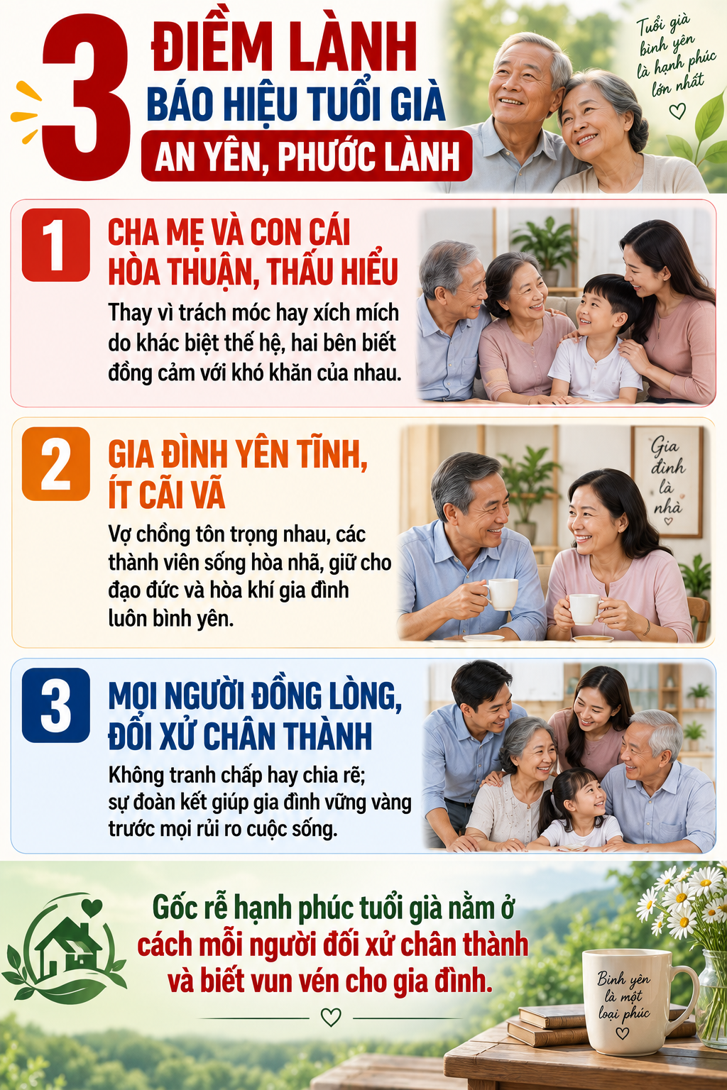 3 điềm l&agrave;nh b&aacute;o hiệu tuổi gi&agrave; an y&ecirc;n, phước b&aacute;u đầy nh&agrave; sau tuổi 50 - Ảnh 1.