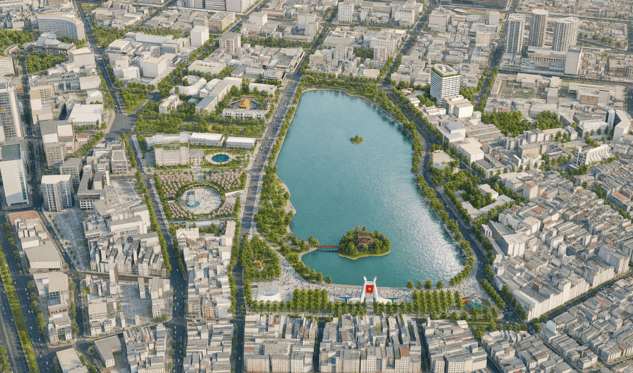 Chi tiết Quy hoạch phân khu đô thị hồ Hoàn Kiếm thu hút sự quan tâm tại Hà Nội 2026 - Ảnh 1.