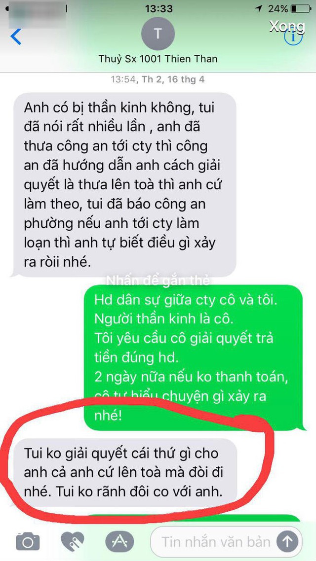 Giám đốc công ty H.C quyết không trả cát xê cho diễn viên dù giữa hai bên có hợp đồng rõ ràng.