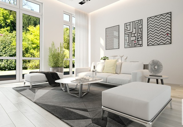 Sử dụng nội thất màu tương phản đen trắng đem lại hiệu ứng bất ngờ cho ngôi nhà phố - Ảnh 4.