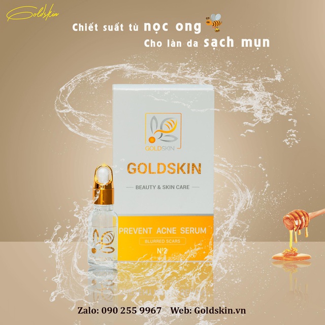 Goldskin – Blurred scars prevent acne Serum không chỉ giúp ngừa mụn mà còn làm mờ sẹo mụn và se khít lỗ chân lông - Ảnh 1.