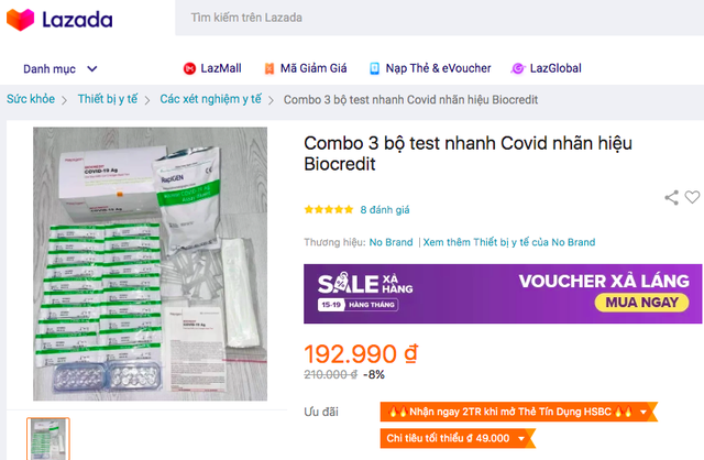 Cùng nhãn mác, xuất xứ, kit test nhanh COVID-19 &quot;chào hàng&quot; khắp nơi, &quot;loạn&quot; giá bán - Ảnh 3.