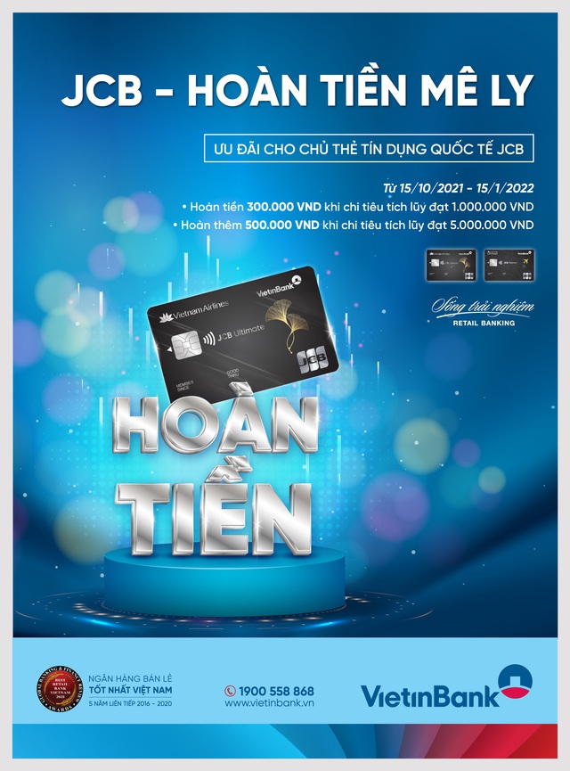 Mở thẻ VietinBank JCB hoàn tiền ngay - Ảnh 1.
