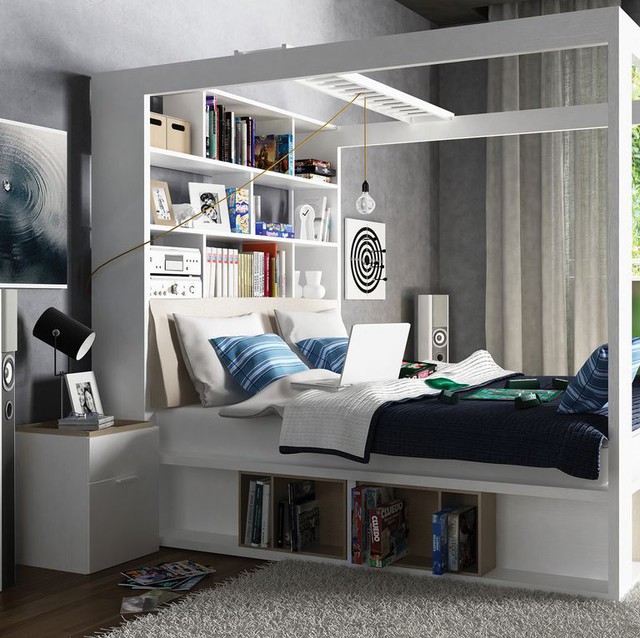 9 ý tưởng thông minh để mở rộng tối đa không gian cho phòng ngủ nhỏ - Ảnh 7.