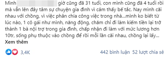 Phản ứng tức nước vỡ bờ của cô vợ phụ thuộc tiền bạc - Ảnh 1.