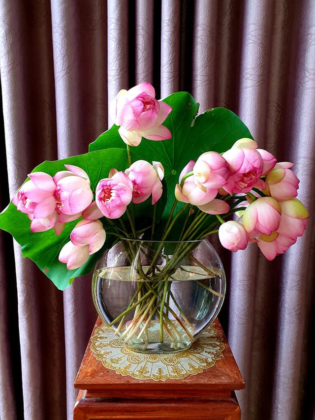 Mẹ đảm Hải Phòng cắm sen kiểu Nhật Bản đẹp mê ly, hé lộ bộ sưu tập bình hoa độc đáo trong nhà - Ảnh 22.