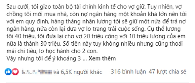 Mỗi tháng đưa 20 triệu vợ vẫn cho ăn đạm bạc, chồng âm thầm điều tra để rồi nghẹn đắng với thứ cô giấu trong túi xách - Ảnh 1.