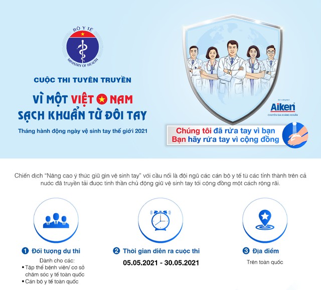 Bộ Y tế phát động trực tuyến Cuộc thi Tuyên truyền Vì một Việt Nam sạch khuẩn từ đôi tay - Ảnh 1.