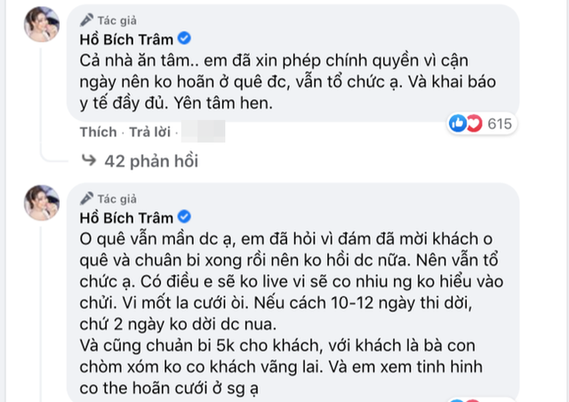 Đám cưới Hồ Bích Trâm ở Quảng Ngãi: Hé lộ chân dung chú rể, đeo vàng nặng cả cổ, lên tiếng chuyện đãi tiệc giữa mùa dịch - Ảnh 5.