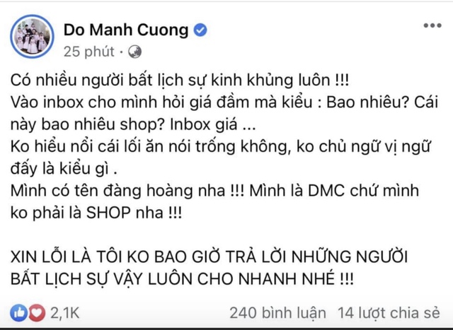 Đỗ Mạnh Cường bị chỉ trích vì thái độ “chảnh chọe” - Ảnh 1.