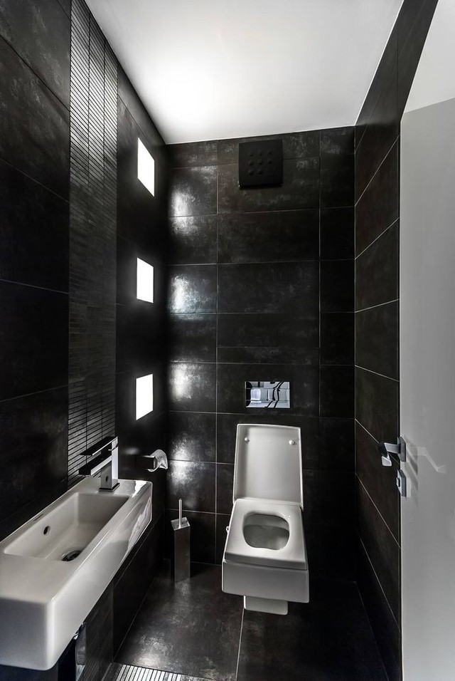 Phòng tắm nhỏ như “nắm tay” cũng trở nên thênh thang nhờ mẹo thiết kế và lưu trữ thông minh - Ảnh 5.