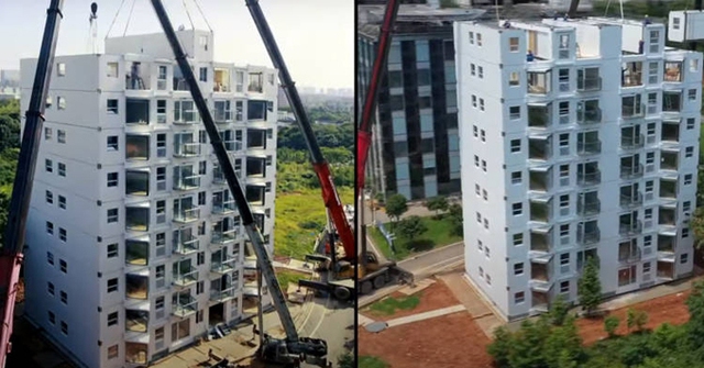 Công ty Trung Quốc xây chung cư 10 tầng trong 29 giờ - Ảnh 3.