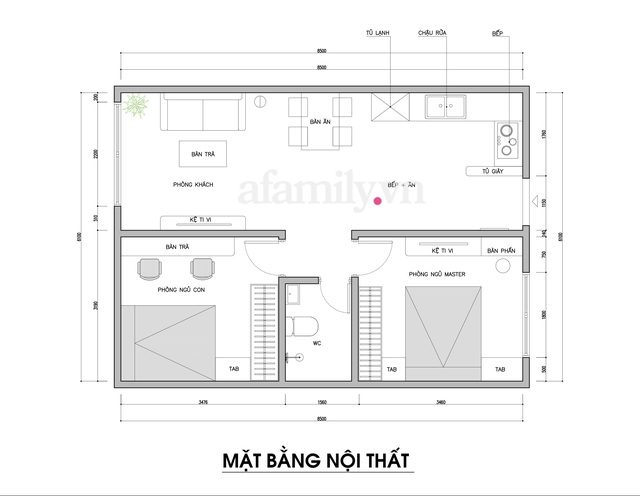 Kiến trúc sư tư vấn thiết kế nhà cấp 4 rộng 50m² cho 3 người, chi phí tiết kiệm chỉ 114 triệu đồng - Ảnh 1.