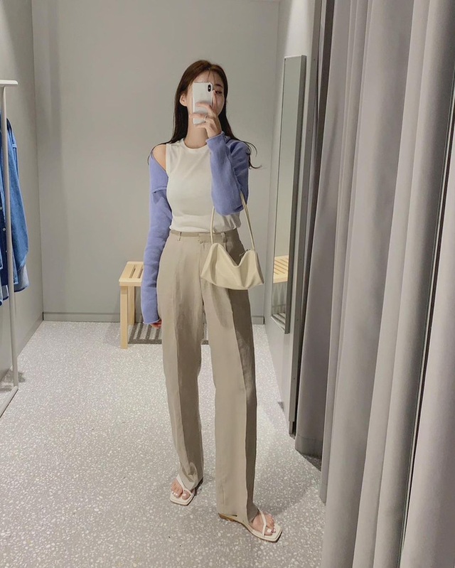Nàng blogger Hàn gợi ý 11 cách mặc áo hai dây đơn giản, nhưng lên hình sống ảo rất mãn nhãn - Ảnh 11.