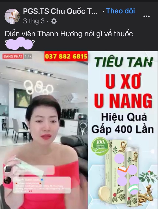 Công chúng gọi tên Vân Dung, Thanh Hương vì quảng cáo tiêu nang u xơ quá sự thật - Ảnh 3.