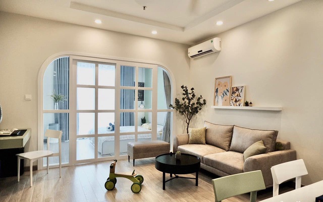 Căn hộ 53m² với gam màu xanh bơ đẹp đến từng centimet có chi phí hoàn thiện 230 triệu đồng ở Hà Nội - Ảnh 1.