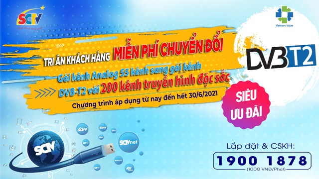 SCTV miễn phí chuyển đổi gói kênh analog lên gói kênh DVB-T2 - Ảnh 1.