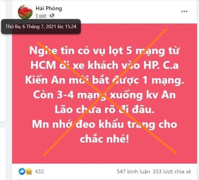 Đăng thông tin sai sự thật, chủ Fanpage Hải Phòng bị phạt 12,5 triệu đồng - Ảnh 2.