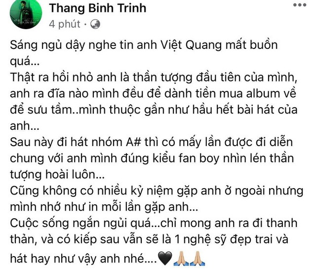 Tang lễ gấp rút của ca sĩ Việt Quang: Không kèn trống, khâm liệm tại nhà riêng, xót xa nụ cười người quá cố trên di ảnh - Ảnh 8.