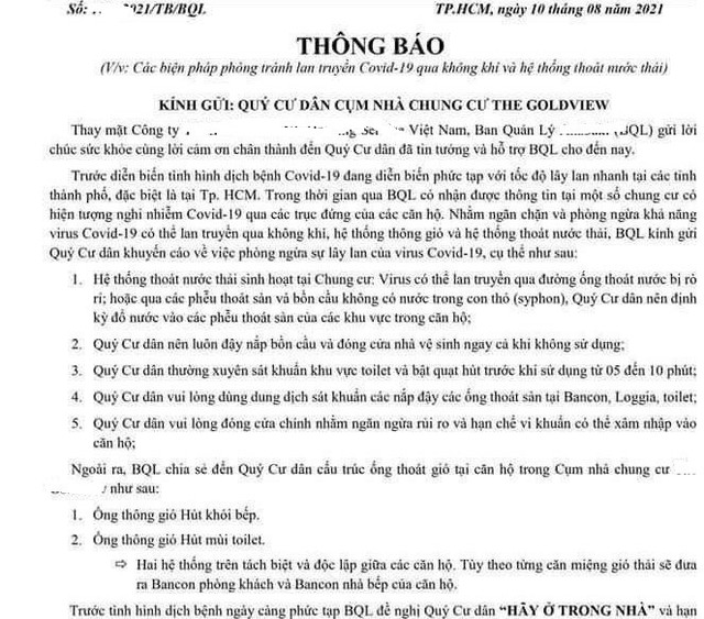 Sự thật về việc COVID-19 có thể lây lan ở chung cư qua hệ thống thông gió - Ảnh 1.