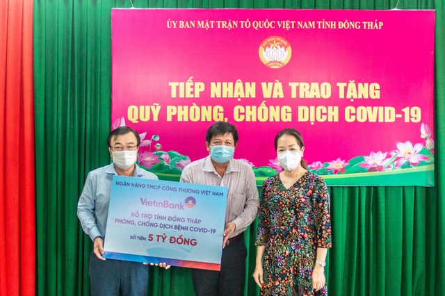VietinBank hỗ trợ tỉnh Đồng Tháp 5 tỷ đồng phòng, chống dịch COVID-19 - Ảnh 1.