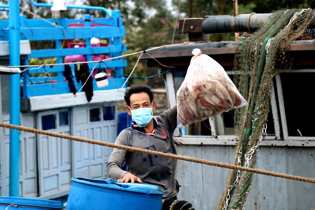 Ngư dân Thừa Thiên Huế kịp thu mẻ cá lớn, khẩn trương neo đậu tàu thuyền ứng phó với bão số 5 Conson - Ảnh 4.