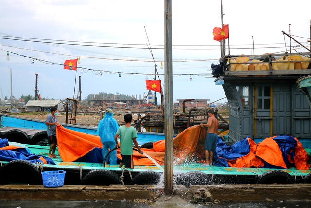 Ngư dân Thừa Thiên Huế kịp thu mẻ cá lớn, khẩn trương neo đậu tàu thuyền ứng phó với bão số 5 Conson - Ảnh 2.