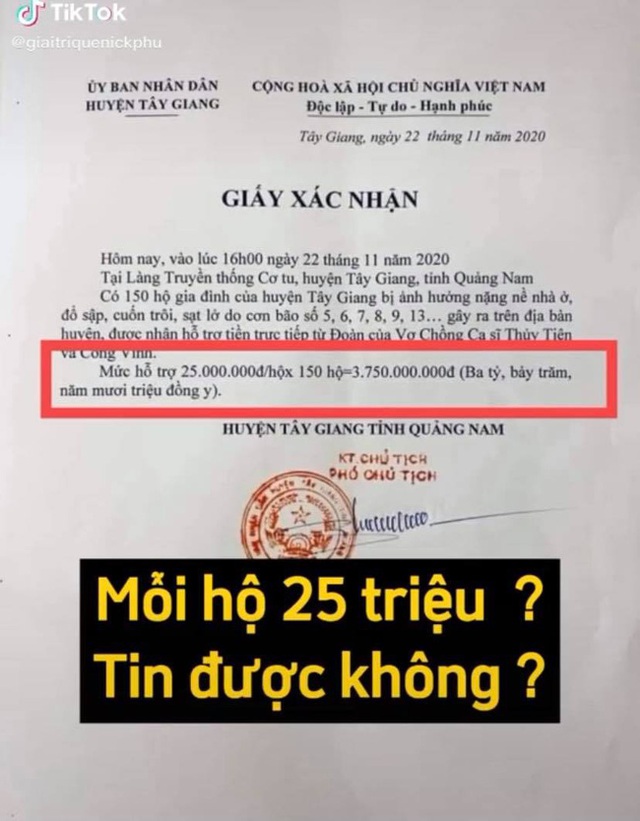 Phát hiện loạt chi tiết không minh bạch trong giấy tờ xác nhận làm từ thiện ở địa phương của Thủy Tiên? - Ảnh 3.