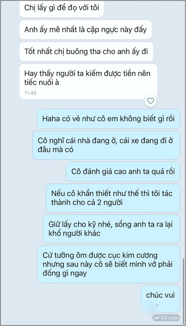 Tiểu tam gửi ảnh nóng mắt, nhắn tin cho chính thất khiêu khích: “Chị lấy gì đọ với tôi” rồi nhận màn phản đòn khiến cặp đôi phản bội thân bại danh liệt! - Ảnh 4.