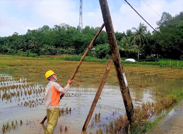 Thanh Hóa: Khắc phục thiệt hại do mưa lớn kịp thời cấp điện cho khách hàng - Ảnh 3.