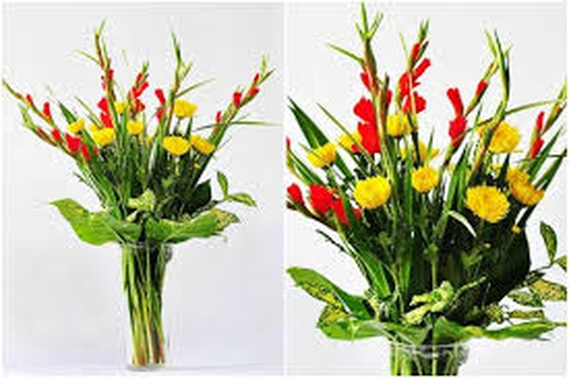 Cách cắm hoa lay ơn sang trọng trong phòng khách, nở đẹp, tươi lâu suốt chục ngày Tết - Ảnh 4.