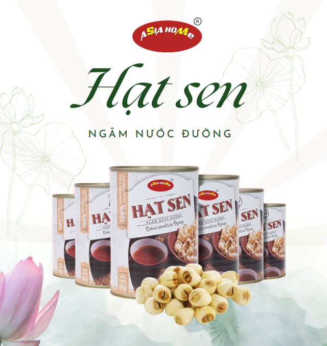 Hạt sen ngâm nước đường Á Châu: Thức quà bổ dưỡng cho sức khỏe người Việt - Ảnh 1.