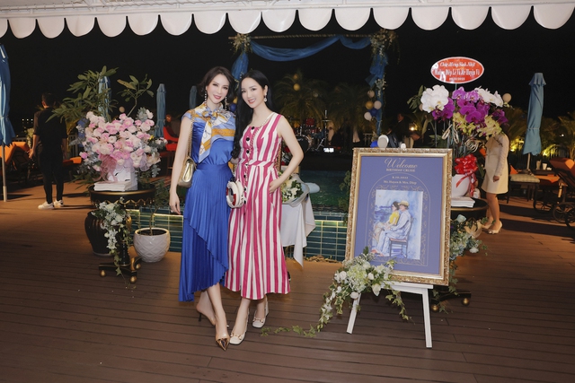 MC Thanh Mai chưng diện lộng lẫy dự tiệc trên du thuyền, đọ sắc cùng Hoa hậu Giáng My - Ảnh 3.