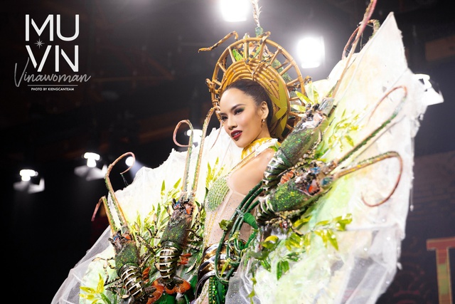 Chiêm ngưỡng lại những lần ẩm thực Việt thổi hồn cho các bộ trang phục dân tộc tại đấu trường hoa hậu - Ảnh 10.