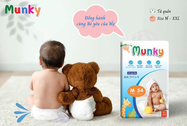 Munky Nhật Bản - chất liệu bông cao cấp mềm mịn và thấm hút vượt trội mang đến cho bé yêu nhà bạn cảm giác thoải mái nhất - Ảnh 1.