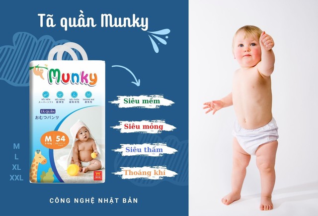 Munky Nhật Bản - chất liệu bông cao cấp mềm mịn và thấm hút vượt trội mang đến cho bé yêu nhà bạn cảm giác thoải mái nhất - Ảnh 3.