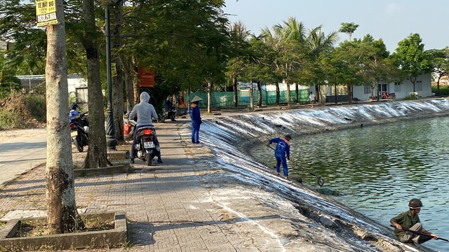 Hải Phòng: Hình ảnh hồ điều hòa được làm sạch trở lại - Ảnh 3.