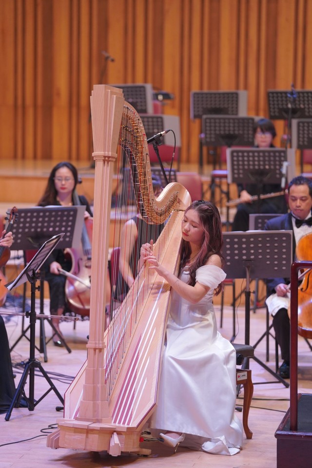Nghệ sĩ độc đấu Thuỳ Dương – người chơi đàn Harp đầu tiên của Hà Nội - Ảnh 1.